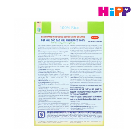  Bột DD HiPP Organic - Bột gạo nhũ nhi 200g 