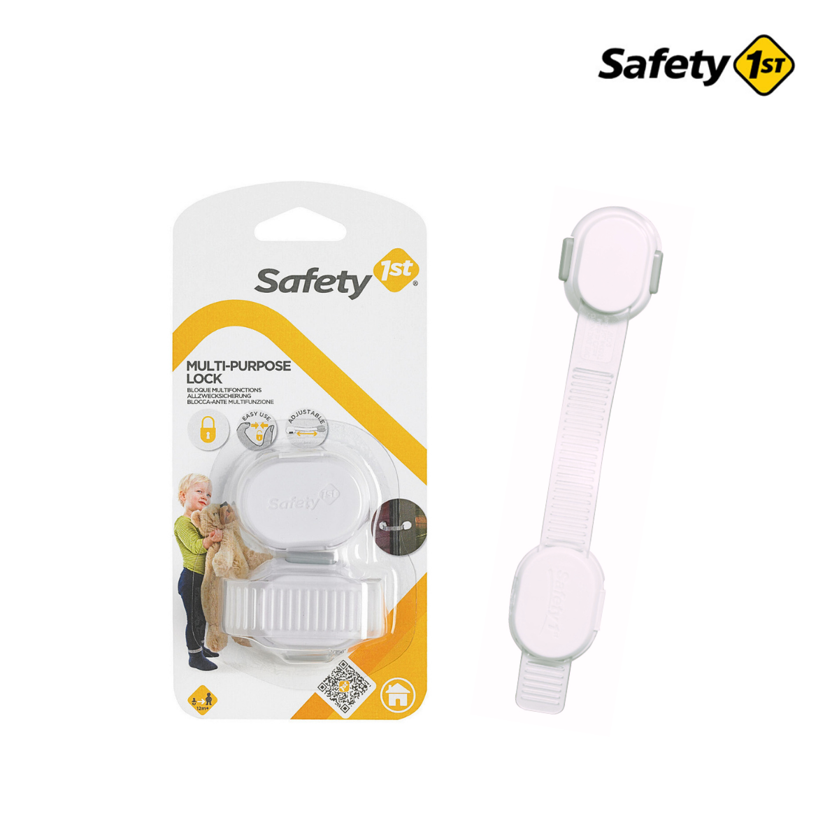 Đồ dùng khóa cửa đa năng màu trắng Safety 1st