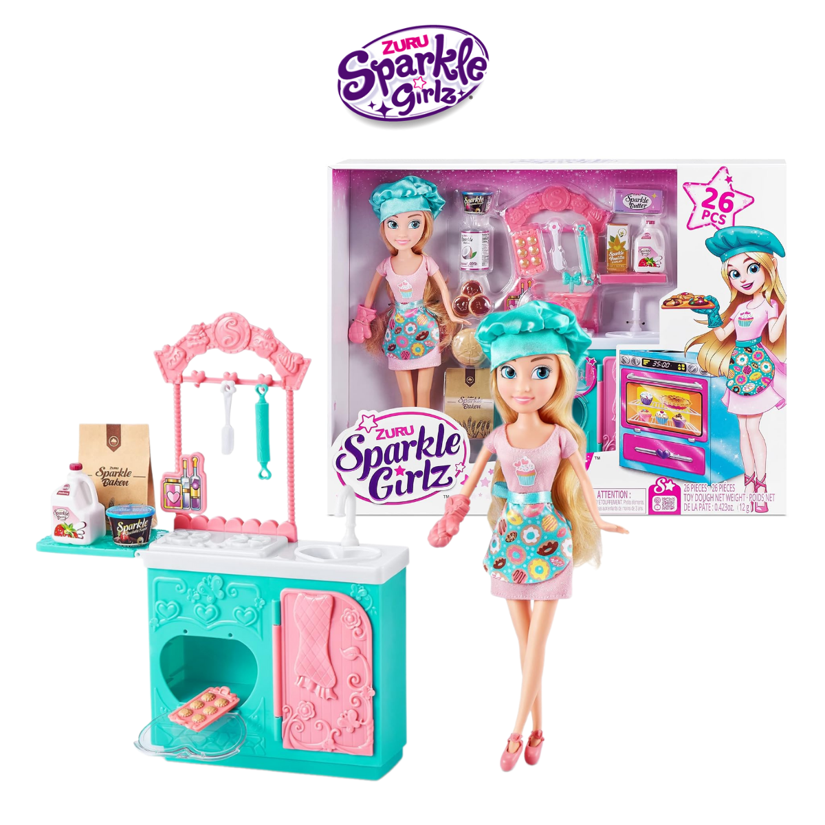 Bộ đồ chơi búp bê làm bánh Sparkle Girlz