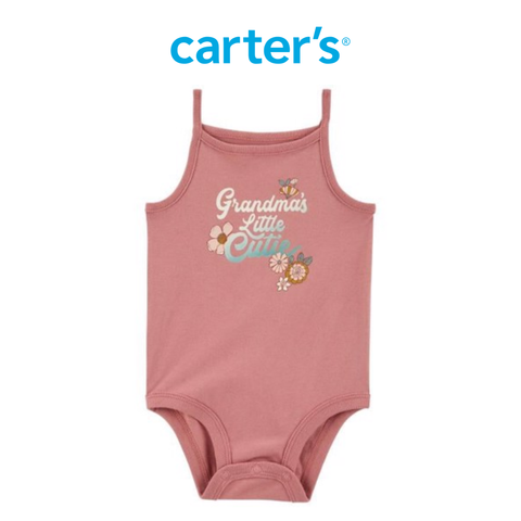  Bodysuit Liền Quần Bé Gái Màu Hồng Chữ Grandma Carter's 0-24M 