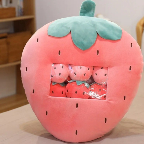  Đồ chơi túi thú bông dâu tây kèm thú bông hạt đậu Value Toys 