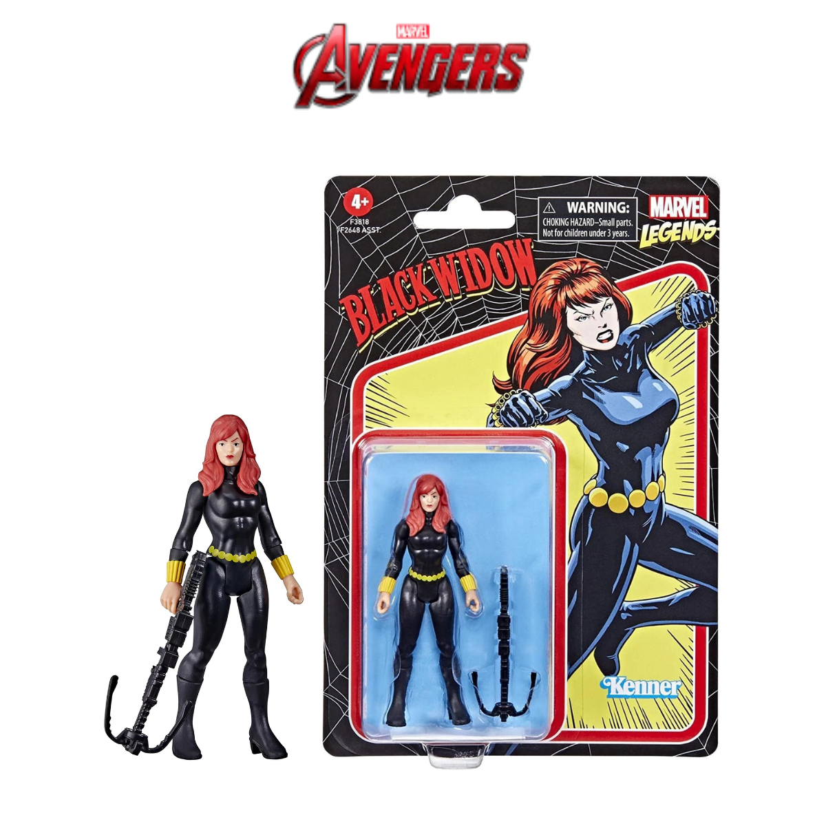 Đồ chơi siêu anh hùng Legends Retro Black Widow 9.5 cm Avengers