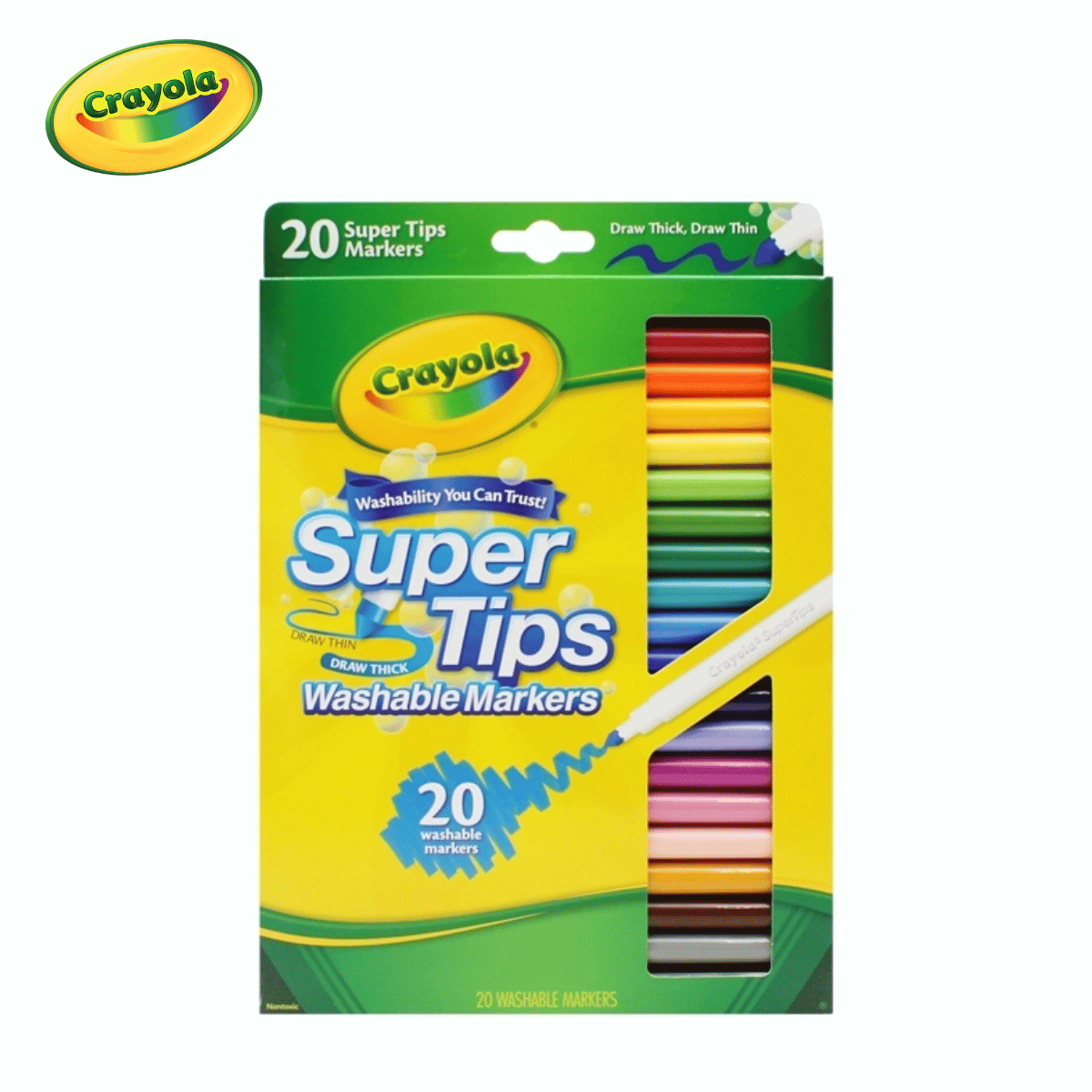 Bút lông 20 màu Crayola Supertips 588106