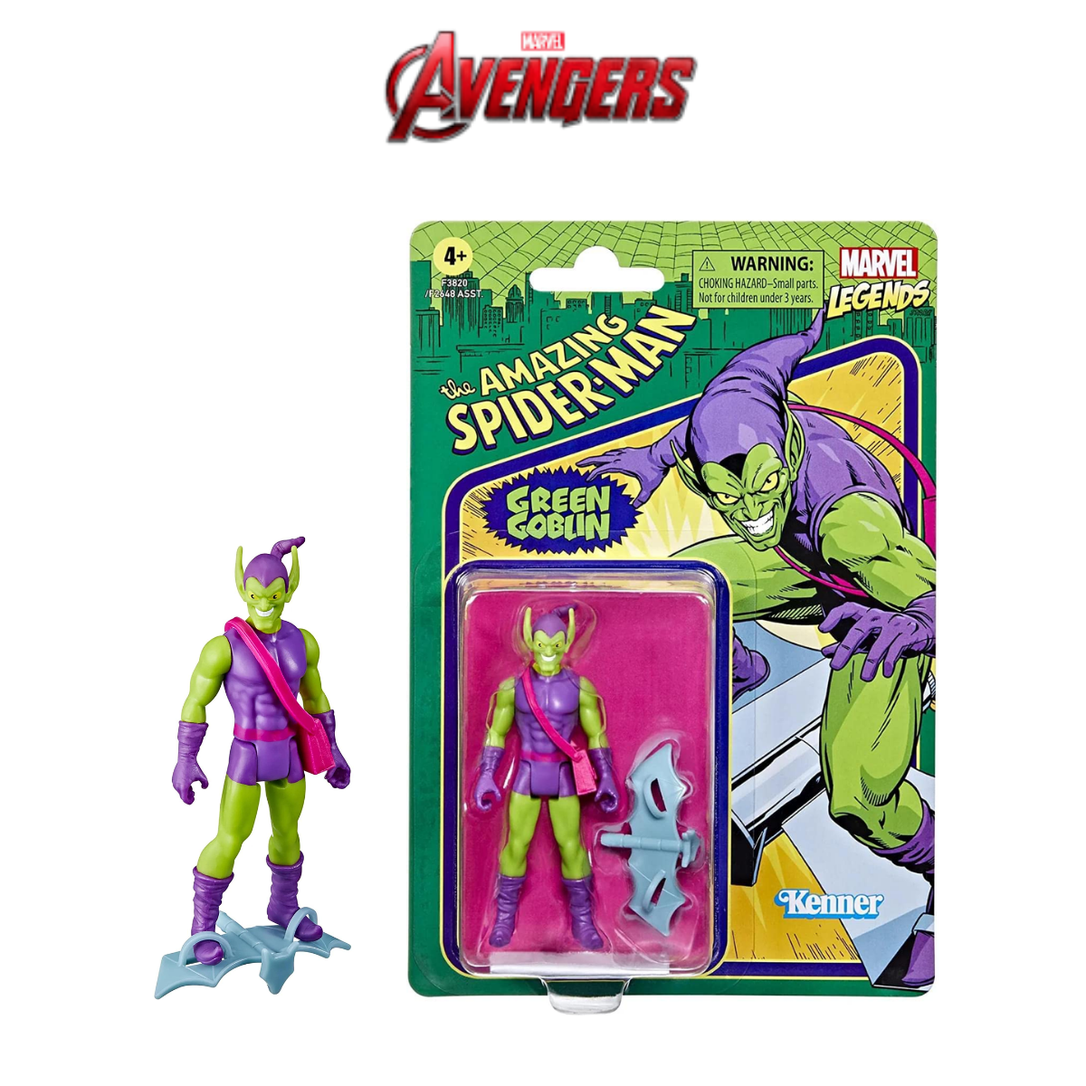 Đồ chơi siêu anh hùng Legends Retro Green Goblin 9.5 cm Avengers