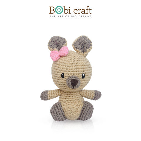  Thú bông len Bobicraft Kangaroo con cái ngồi 