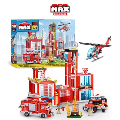  Đồ chơi lắp ráp trạm cứu hỏa Max Build More 976 mảnh 
