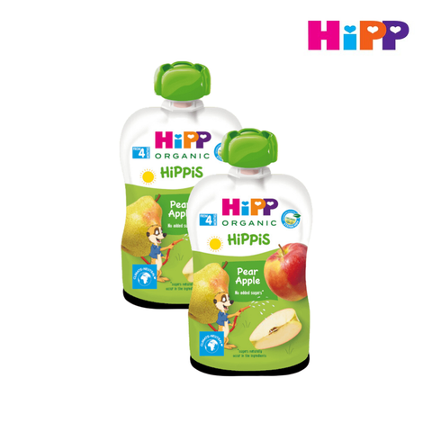  Dinh dưỡng 100% trái cây nghiền hữu cơ HiPPiS Organic (Lê, Táo) 
