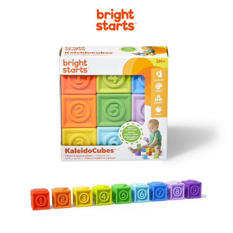  Đồ chơi xếp chồng khối hình vuông nhiều màu Bright Starts 