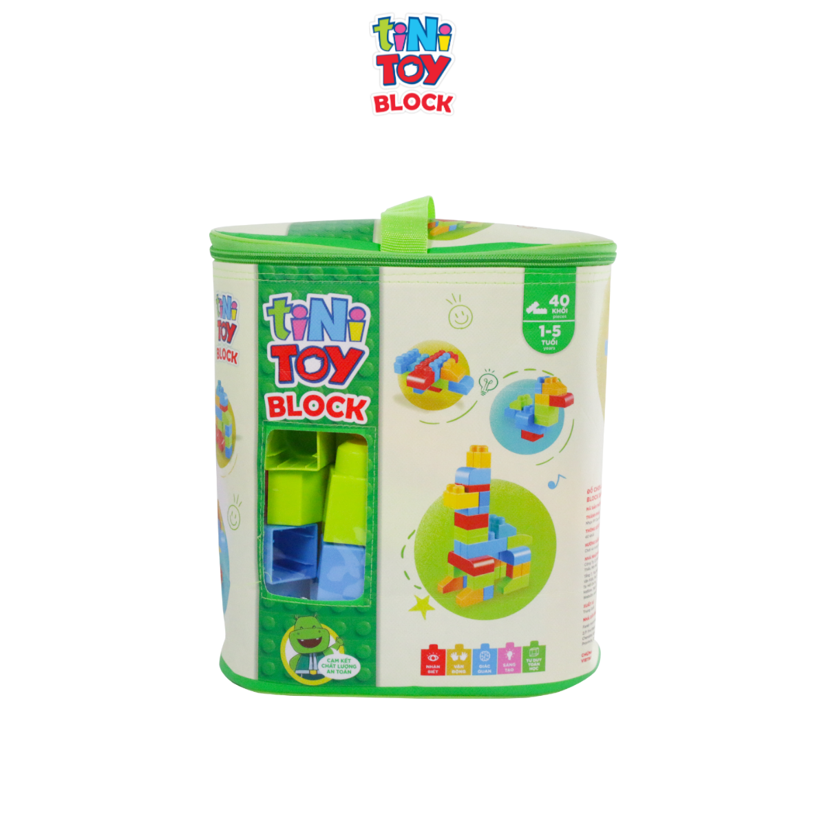 Đồ chơi lắp ráp block dạng túi trung TINITOY BLOCK (40 khối)