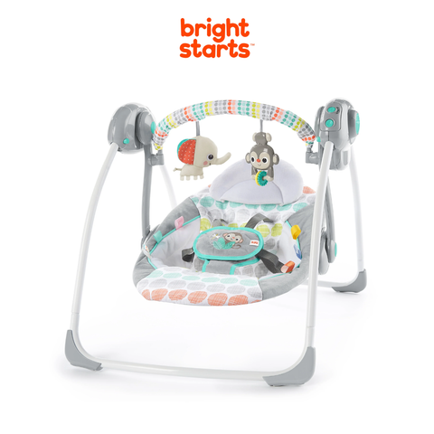  Ghế Rung Xích Đu Họa Tiết Khỉ Con Bright Starts 