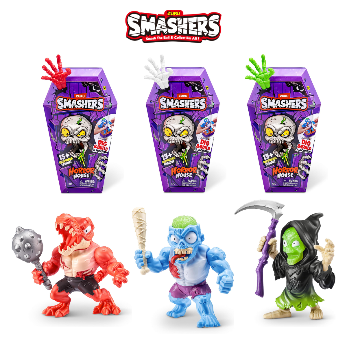 Bộ đồ chơi trứng khủng long nhà ma quái Zuru Smashers S1 - cỡ vừa (Mẫu ngẫu nhiên)