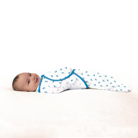  Set 2 chăn quấn bé màu xanh/ trắng hình vương miện SwaddleMe 