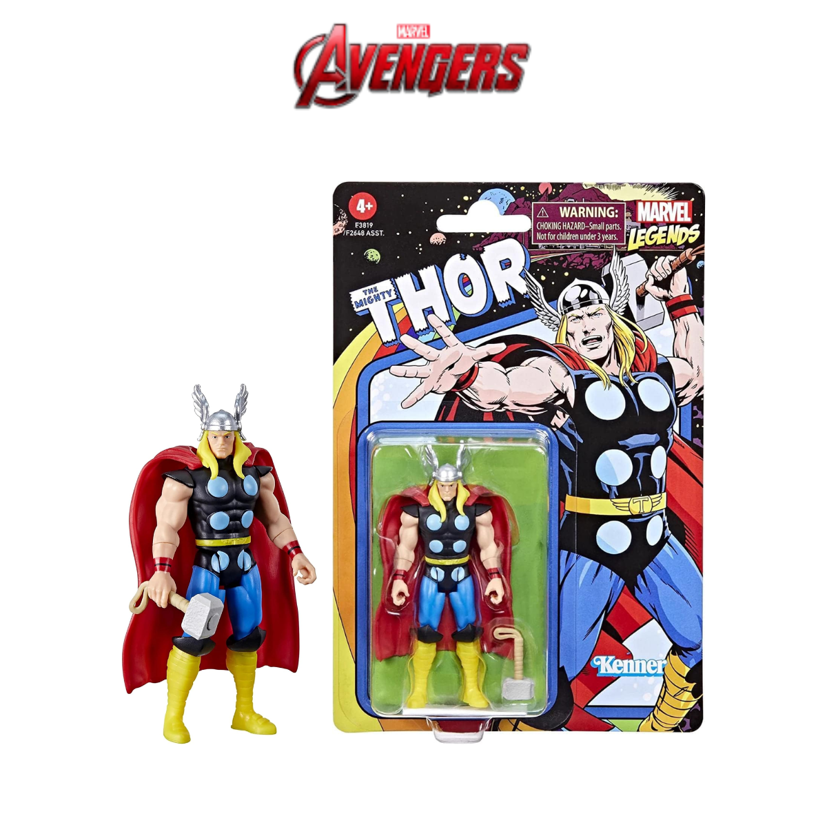 Đồ chơi siêu anh hùng Legends Retro Thor 9.5 cm Avengers
