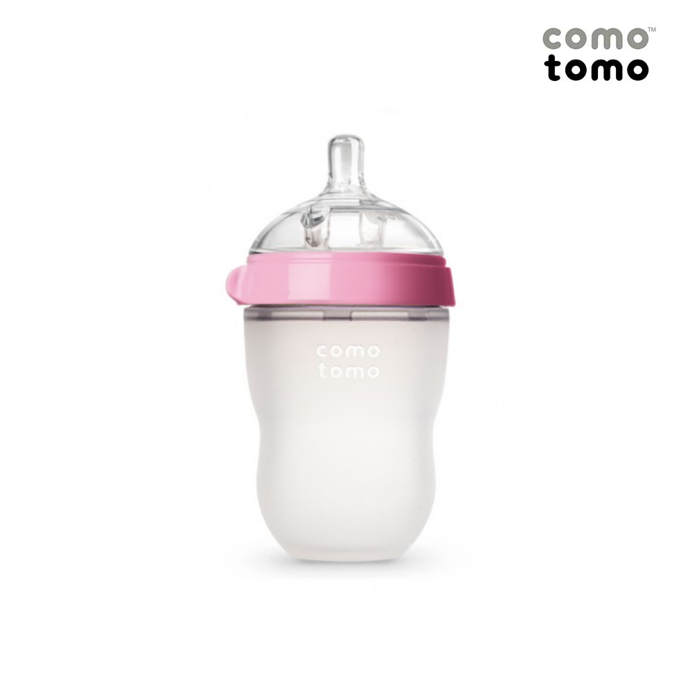 Bình sữa silicone Comotomo 250ml - Hồng