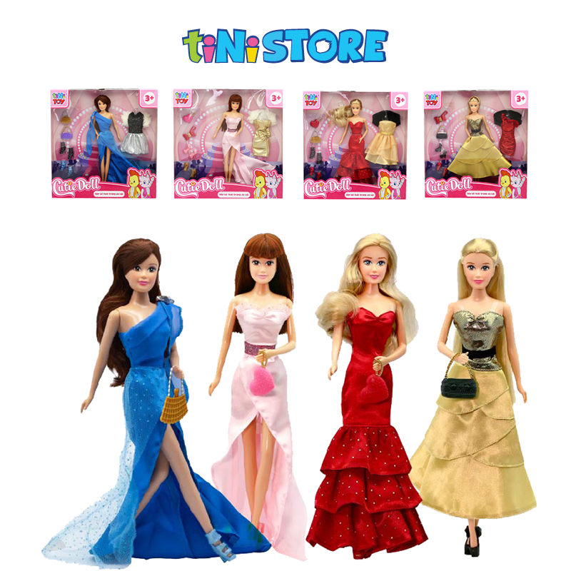 Bộ đồ chơi búp bê phối đồ dạ hội cỡ vừa TINITOY Cutie Doll – TINITOY >>> top1shop >>> tinistore.com