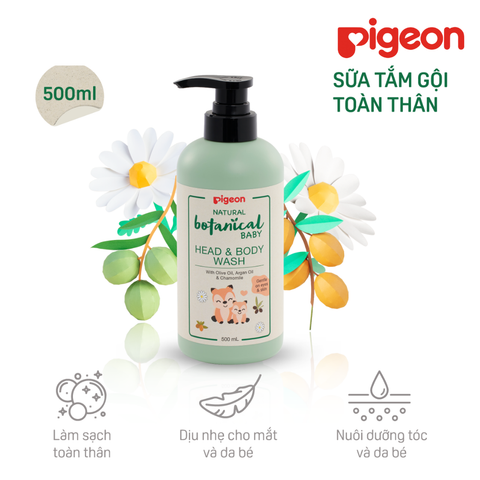  Sữa tắm gội toàn thân cho bé Natural Botanical 500ml 