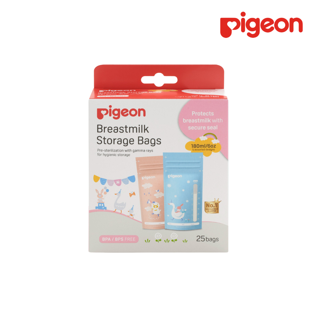 Túi trữ sữa Pigeon 180Ml họa tiết hoạt hình