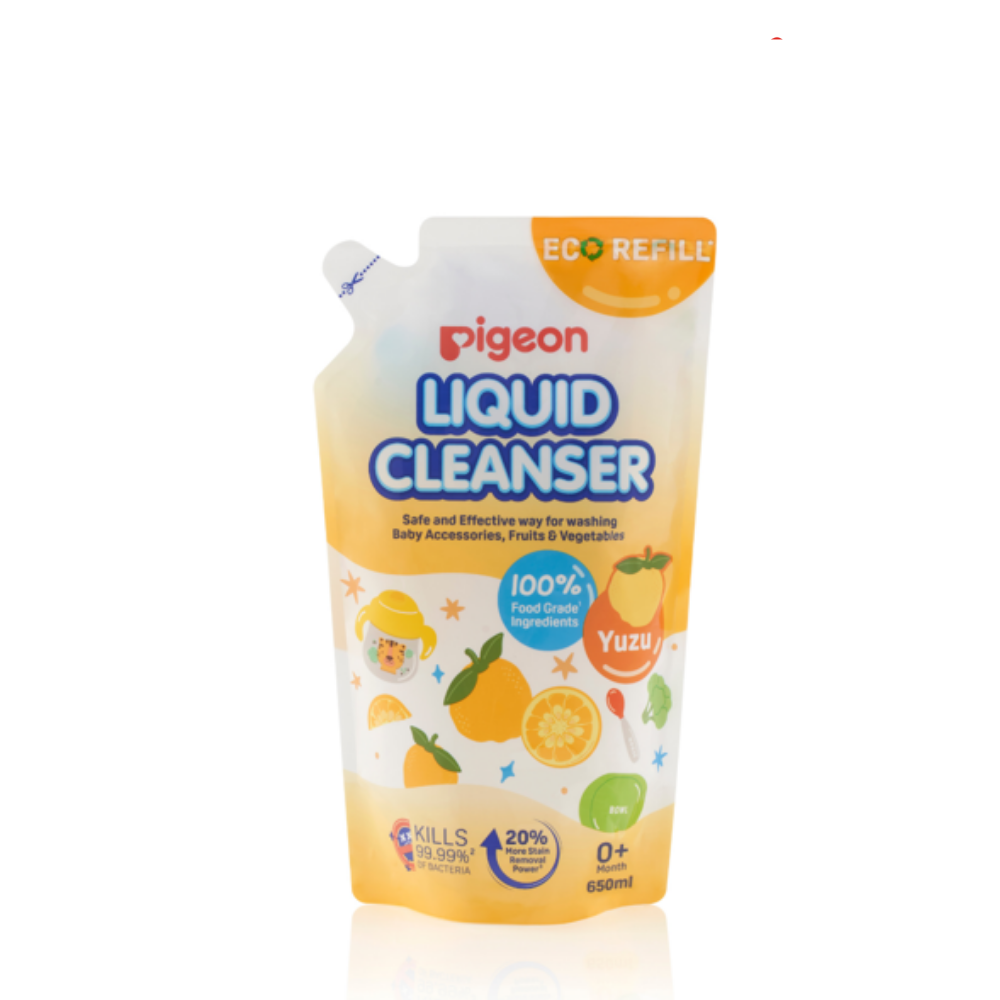 Nước rửa bình sữa Pigeon hương yuzu 650ml thay thế