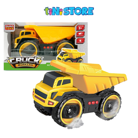  Đồ chơi xe ben công trình có nhạc, đèn Duka 