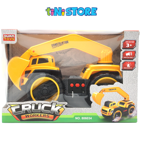  Đồ chơi xe xúc đào công trình có nhạc, đèn Duka 