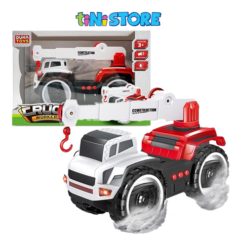  Đồ chơi xe cần cẩu công trình có nhạc, đèn Duka 
