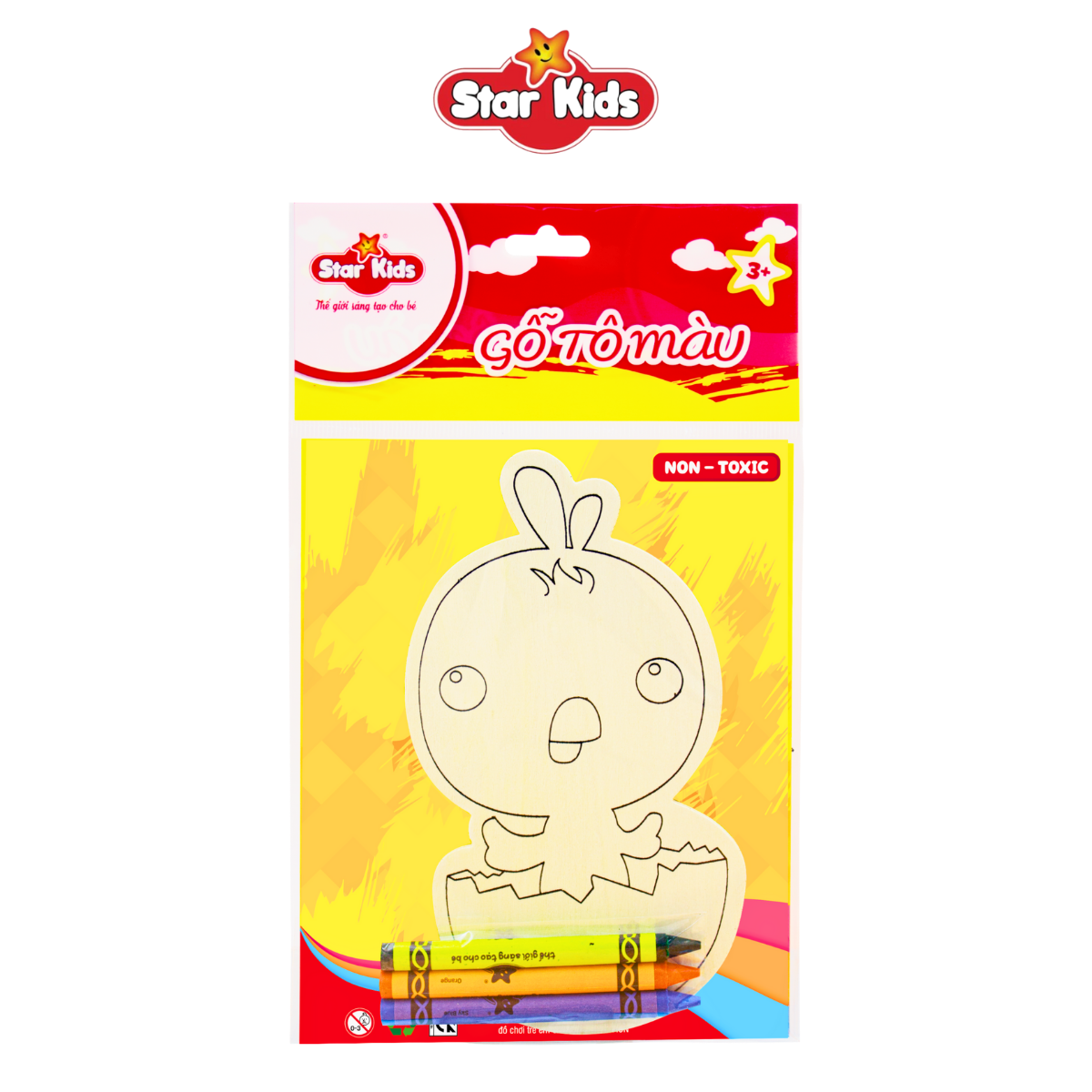 Gỗ tô màu con gà Star Kids
