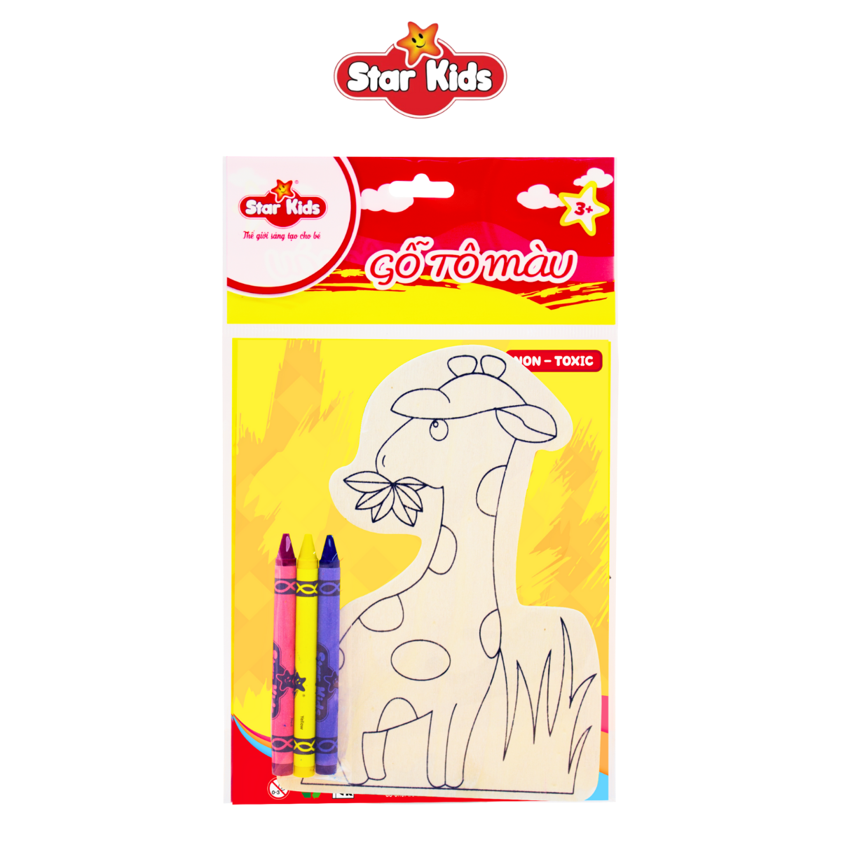 Gỗ tô màu con hươu Star Kids