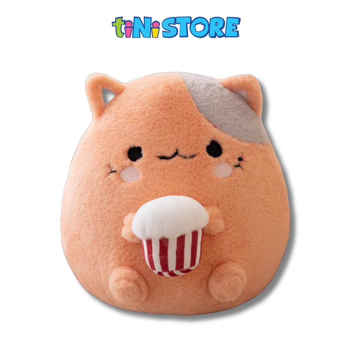 Đồ chơi thú bông hình gấu tròn ôm bánh 32cm