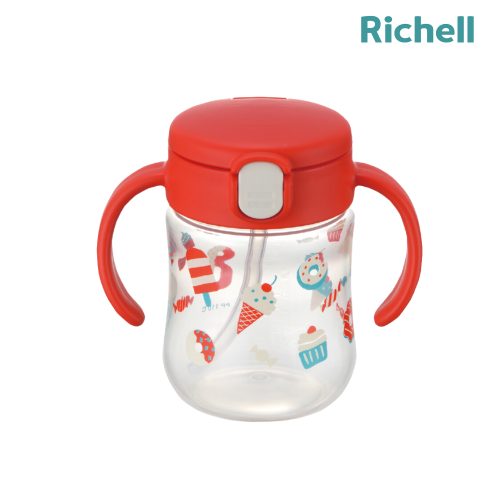 Bình ống hút TLI (Đỏ) Richell