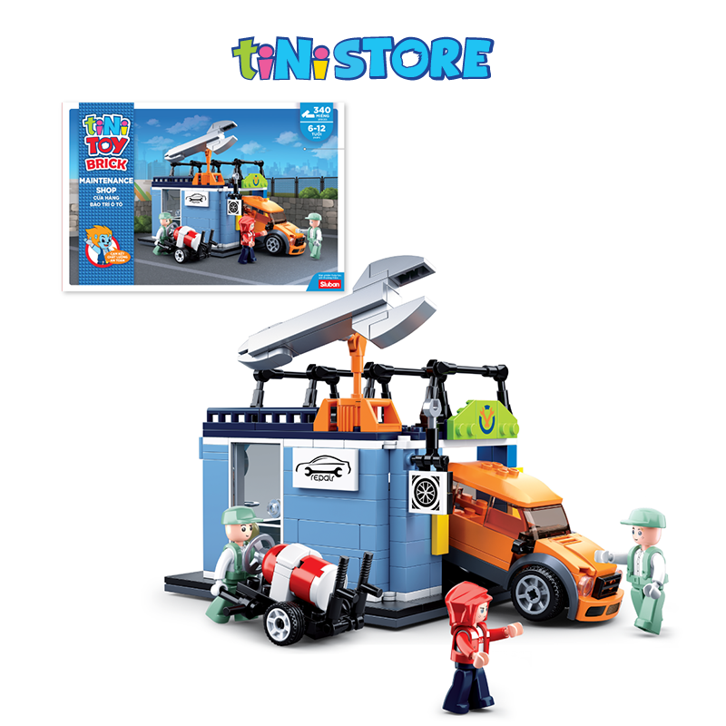 JUNO – Đồ chơi lắp ráp cửa hàng bảo trì ô tô TINITOY (340 pcs) – TINITOY >>> top1shop >>> tinistore.com