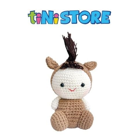  Thú bông len Bobicraft Ngựa nâu đất 