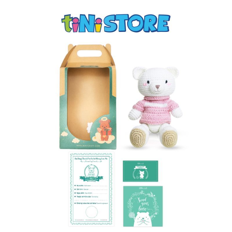 Thú bông len Bobicraft Gấu Lizzie tinh nghịch