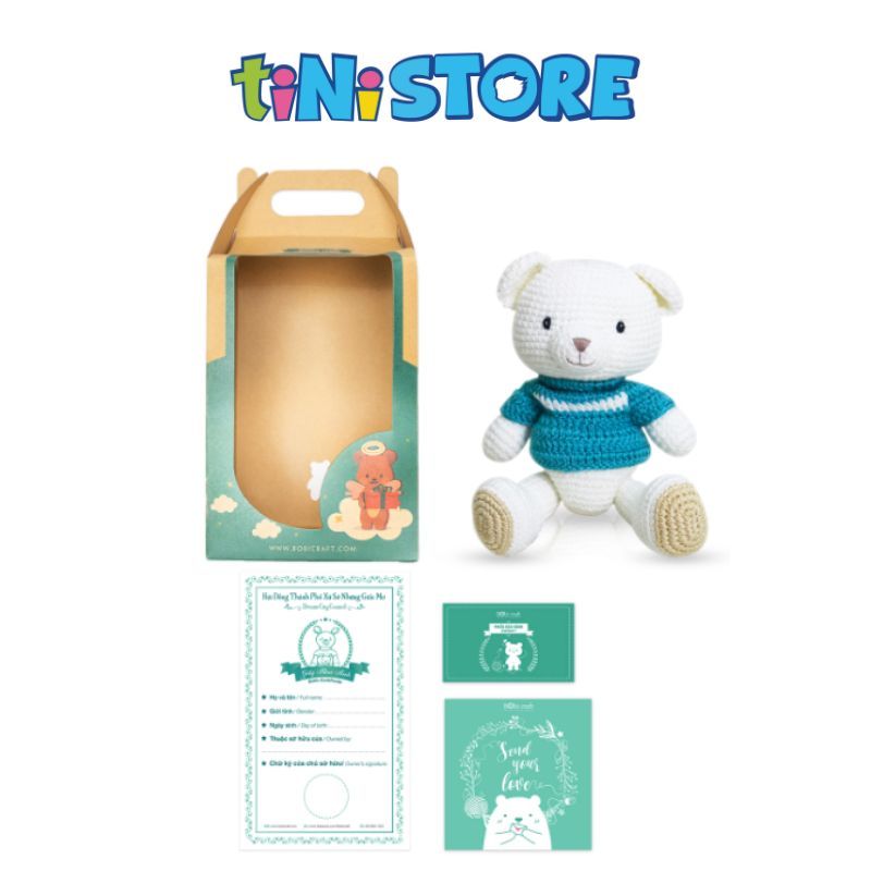 Thú bông len Bobicraft Gấu Bobbie tinh nghịch