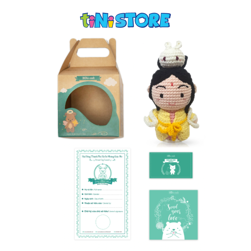 Thú bông len Bobicraft Chị Hằng và Thỏ ngọc