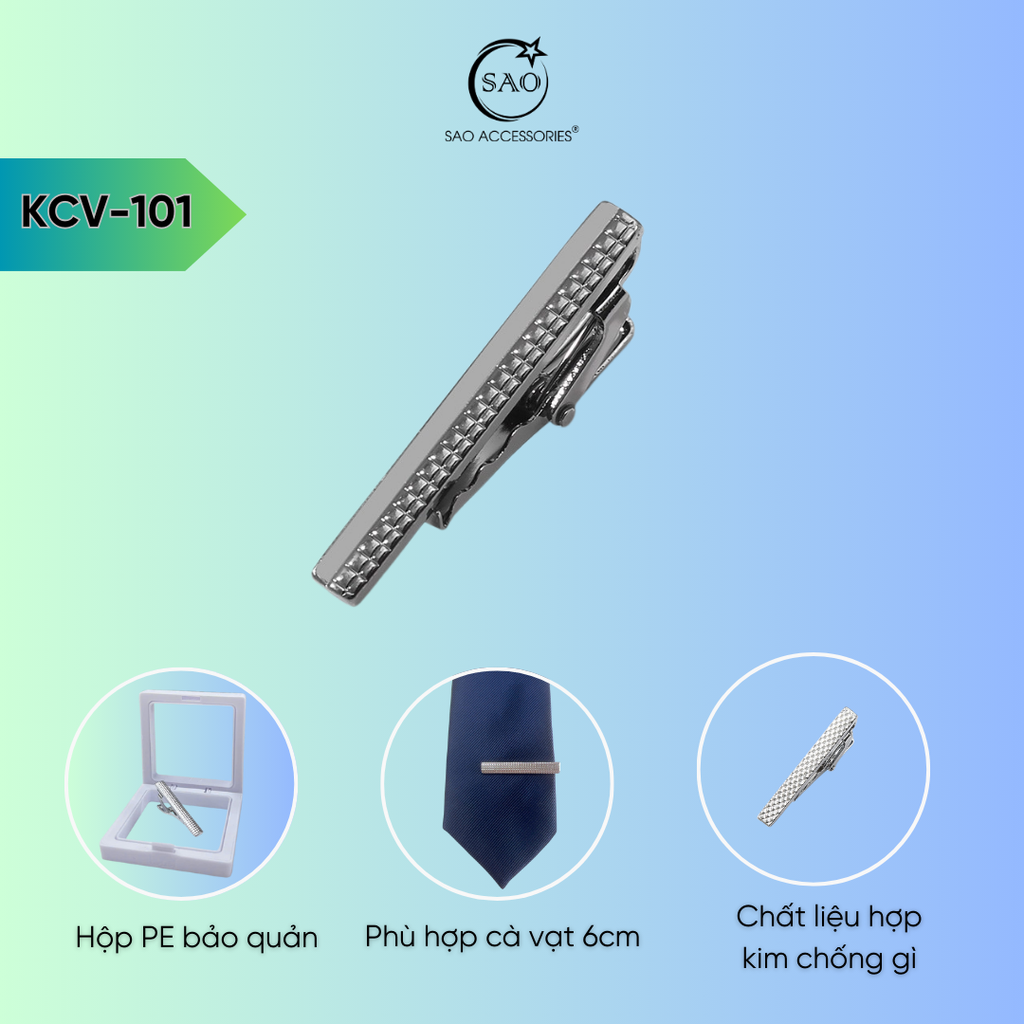 Thanh Kẹp Cà Vạt 4cm (KCV101)