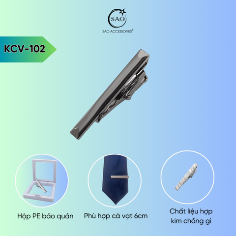 Thanh Kẹp Cà Vạt 4cm (KCV102)