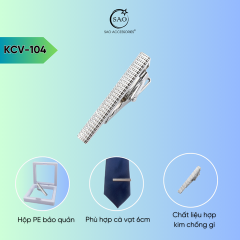 Thanh Kẹp Cà Vạt 4cm (KCV104)