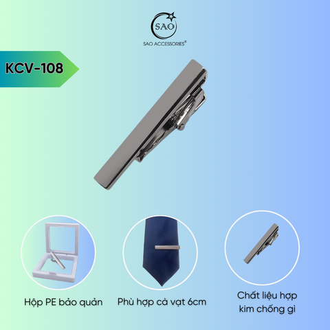 Thanh Kẹp Cà Vạt 4cm (KCV108)