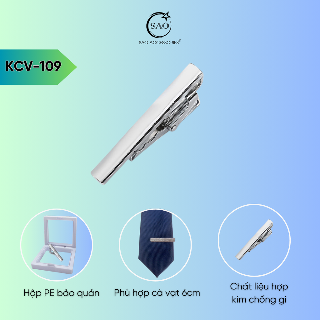 Thanh Kẹp Cà Vạt 4cm (KCV109)