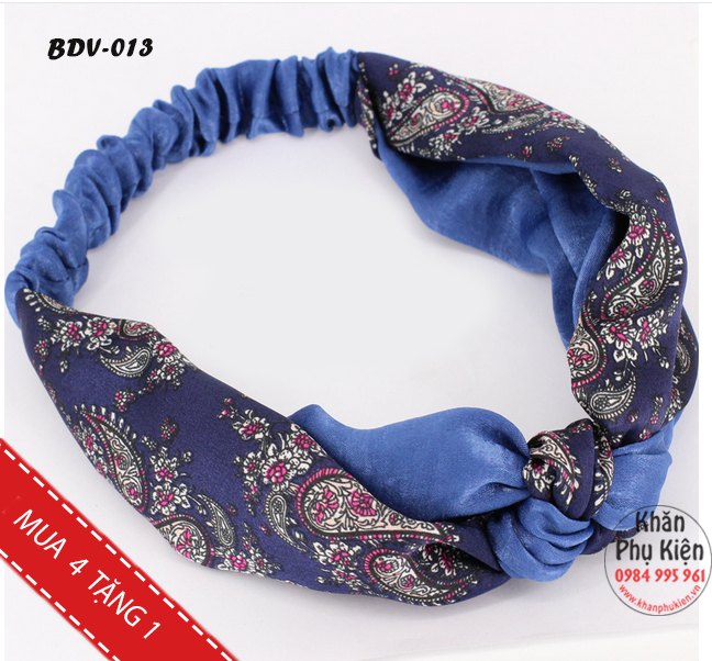Băng Đô Vải Cài Tóc Họa Tiết - Mã BDV013