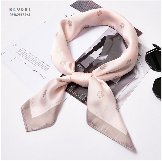 Khăn Lụa Vuông Họa Tiết - Mã KLV081