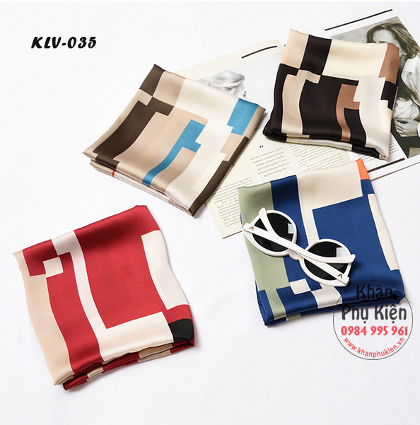 Khăn Lụa Vuông Hàn Quốc (KLV035)