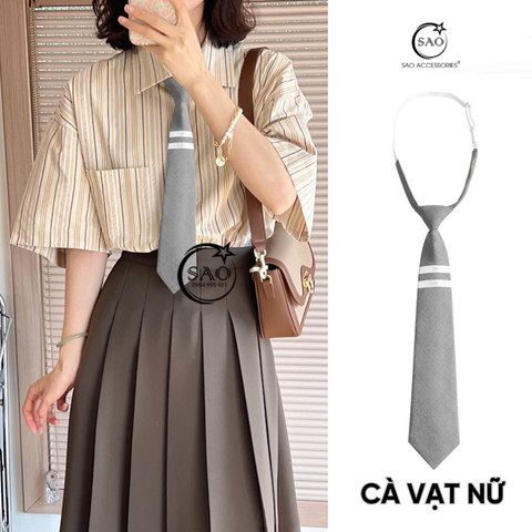 Caravat Cà Vạt Nữ Thời Trang Uniex Phối Kiểu Trẻ Trung Sành Điệu (CVNU206)