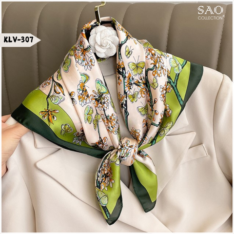 Khăn Lụa Vuông Phong Cách Hàn Quốc (KLV307)