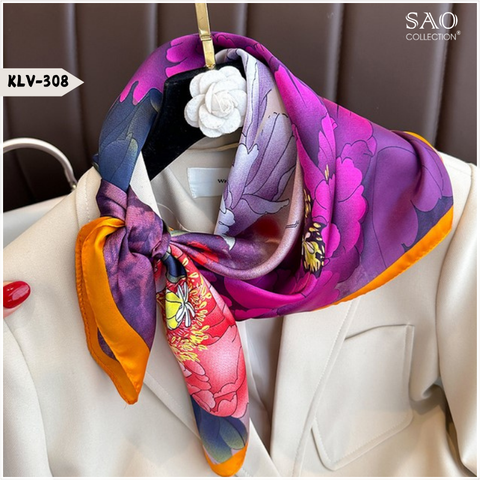 Khăn Lụa Vuông Phong Cách Hàn Quốc (KLV308)