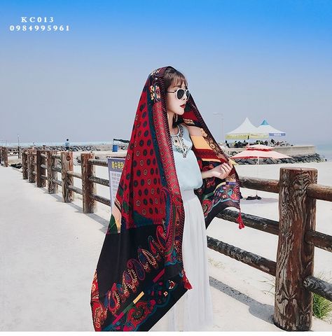 Khăn Choàng Linen Thổ Cẩm (KC013)