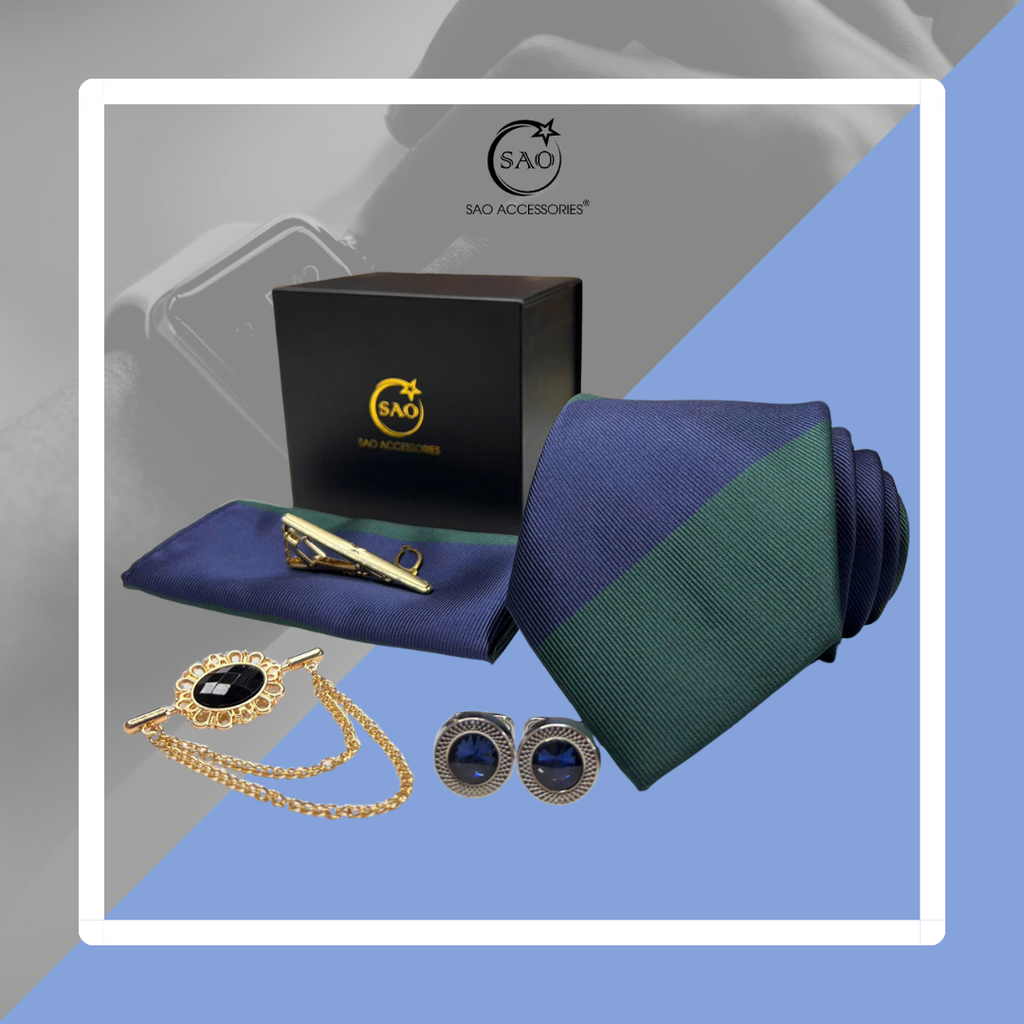 Combo Cà Vạt Nam x Khăn Cài Túi (CVQT01)
