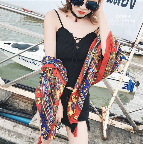 Khăn Choàng Linen Thổ Cẩm (KC004)