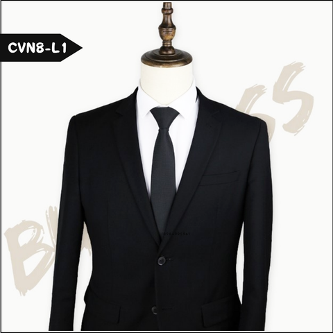 Caravat Cà Vạt Nam Hàn Quốc Tự Thắt Bản 8cm Màu Đen (CVN808)