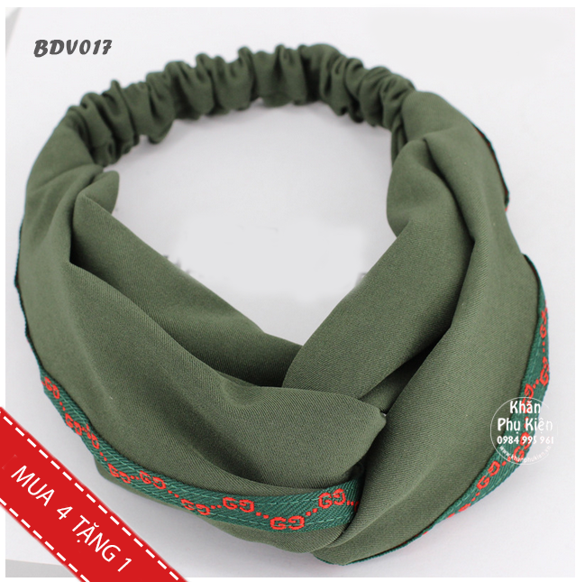 Băng Đô Vải Cài Tóc Họa Tiết - Mã BDV017